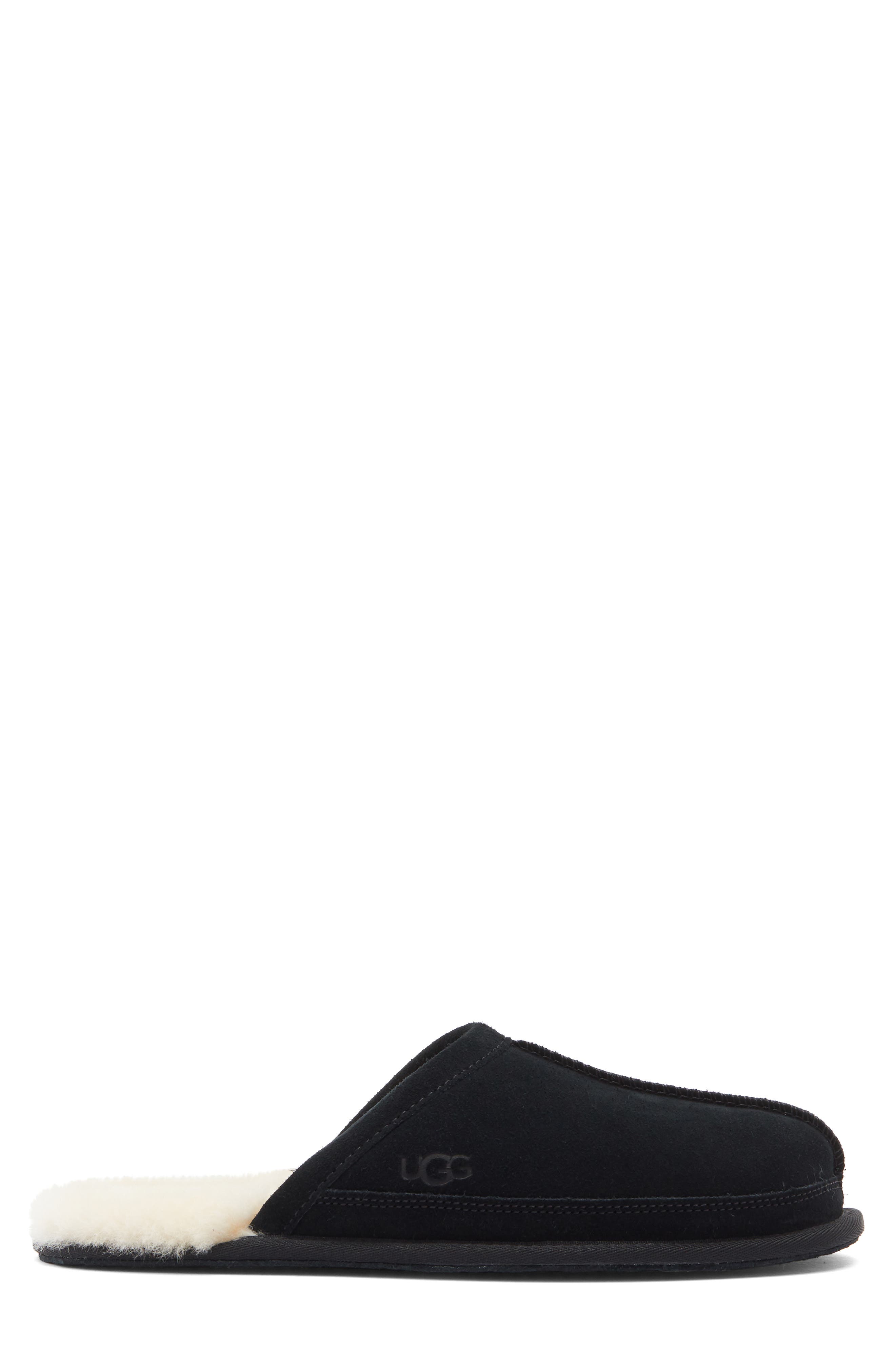 Vanwyn Faux Shearling Scuff Slipper, Alternate, color, BLACK