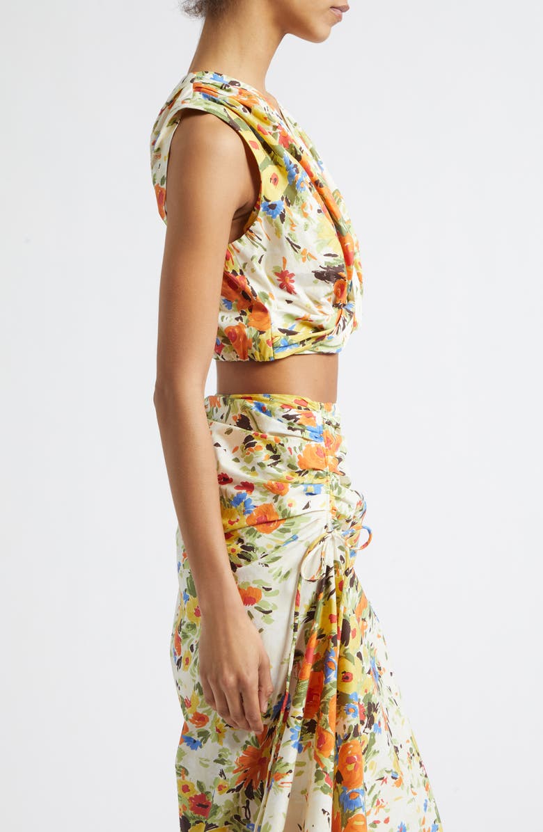 A.L.C. Brooklyn Cotton Top, Alternate, color, Butter/ Poppy Multi