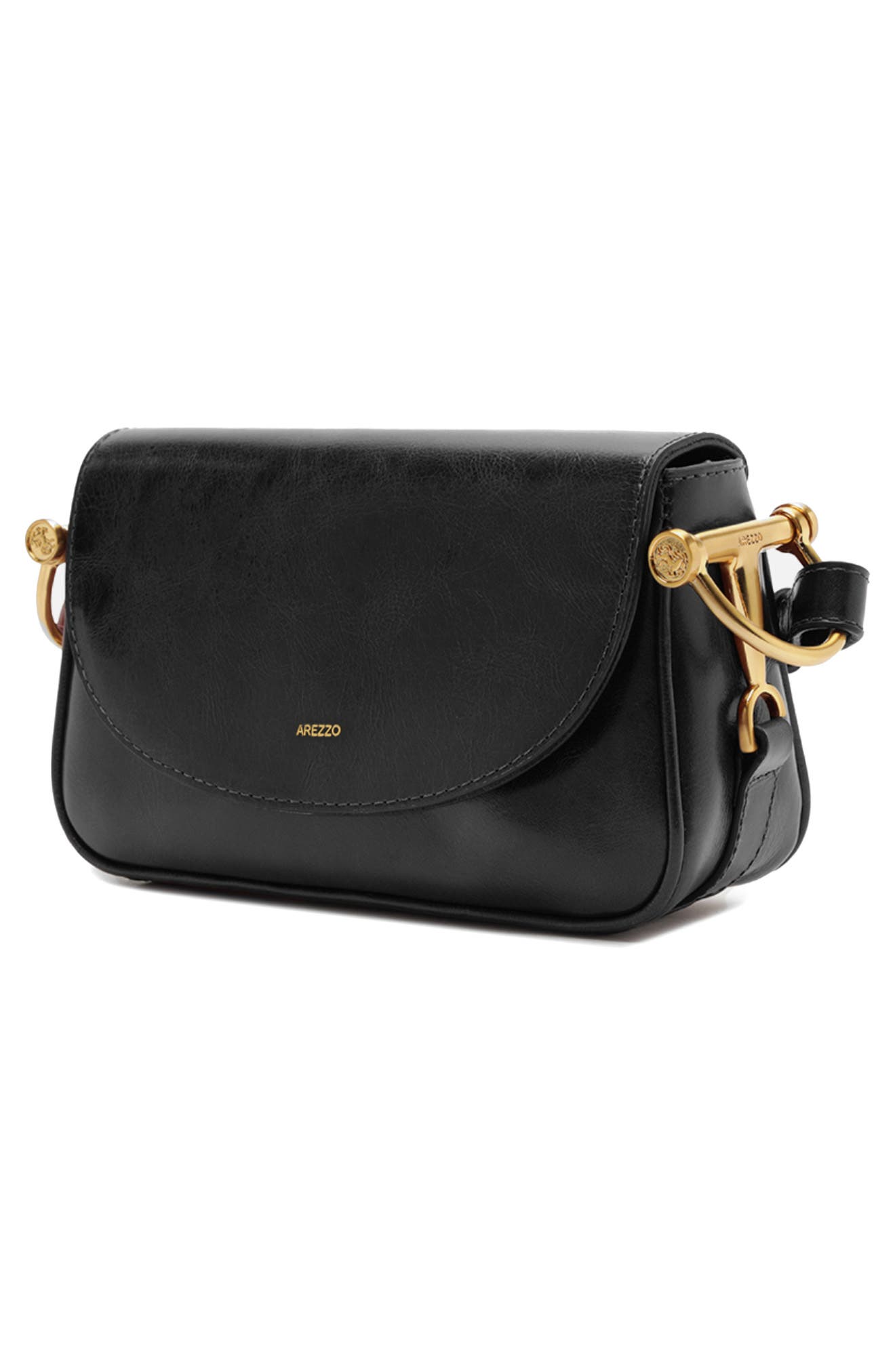 Cora Small Leather Crossbody Bag, Alternate, color, BLACK
