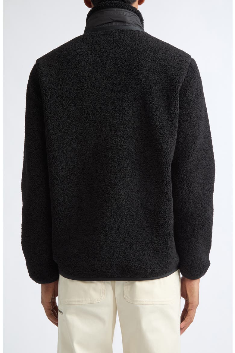 Zip Front Fleece Cardigan, Alternate, color, BLACK