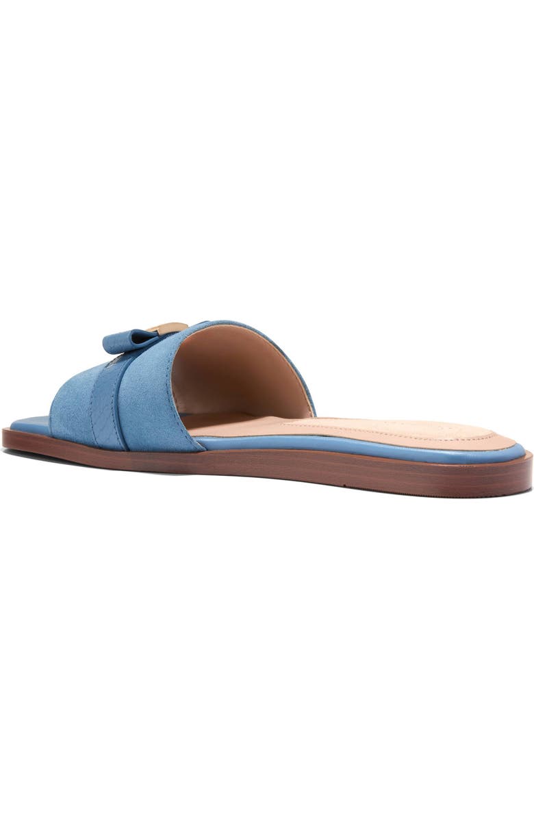 Cole Haan Go-To Emalia Bow Slide Sandal, Alternate, color, Provincial Blue/ Snake Print