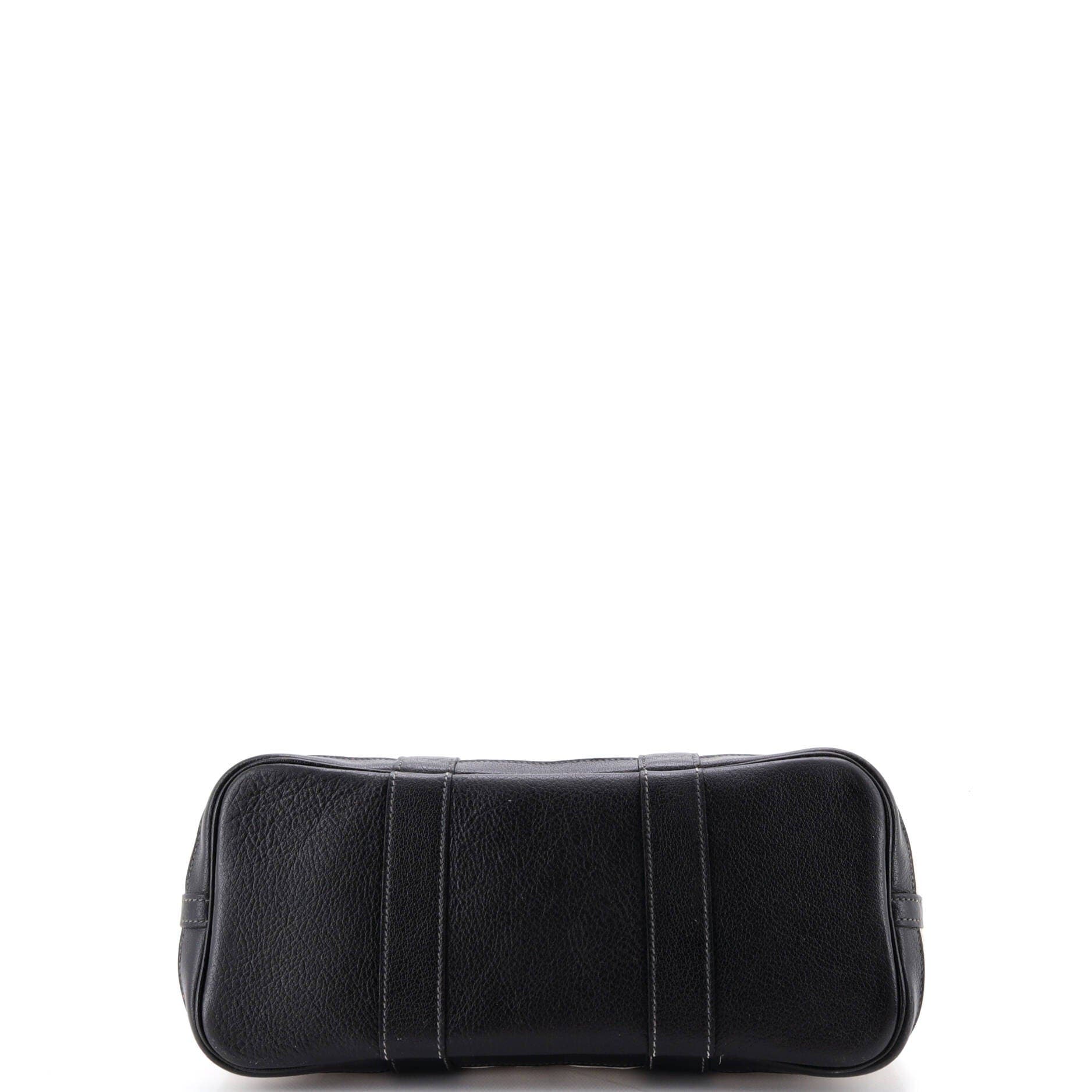 Pre-Owned Hermes Garden Party Tote Toile and Leather 30, Alternate, color, Noir