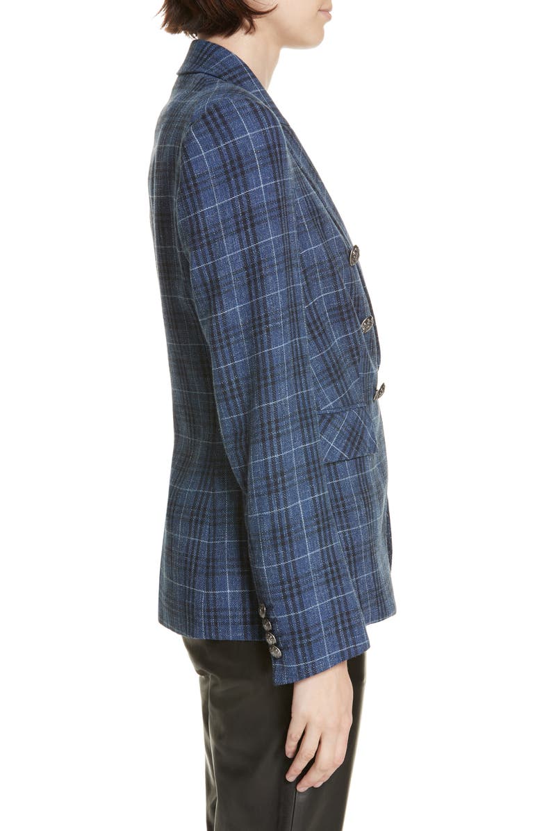 Veronica Beard Miller Wool Blend Plaid Dickey Jacket, Alternate, color, 