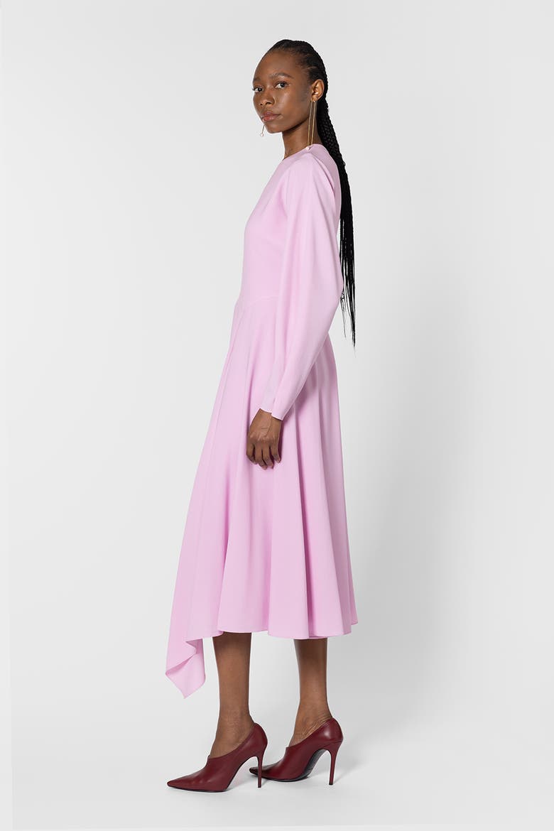 Yelin Crepe Long Sleeve Dress, Alternate, color, Blush