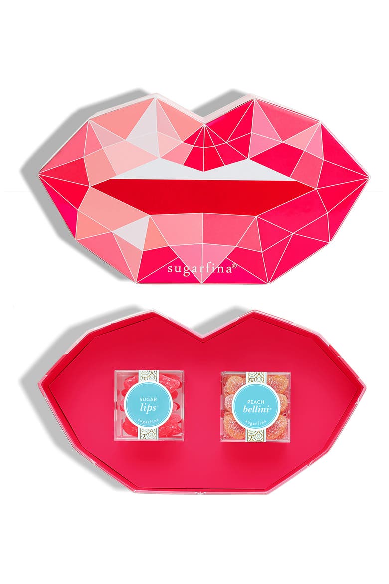 Pucker Up Set of 2 Candy Cubes, Main, color, RED