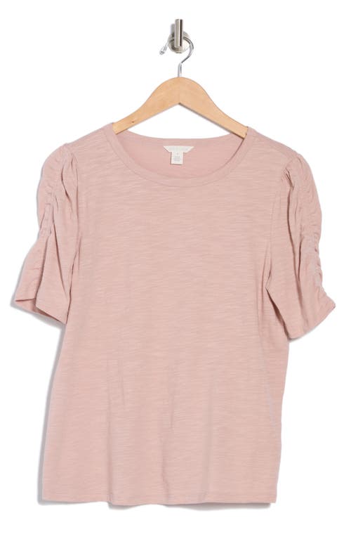 Caslon ® Ruched Sleeve T-shirt In Pink