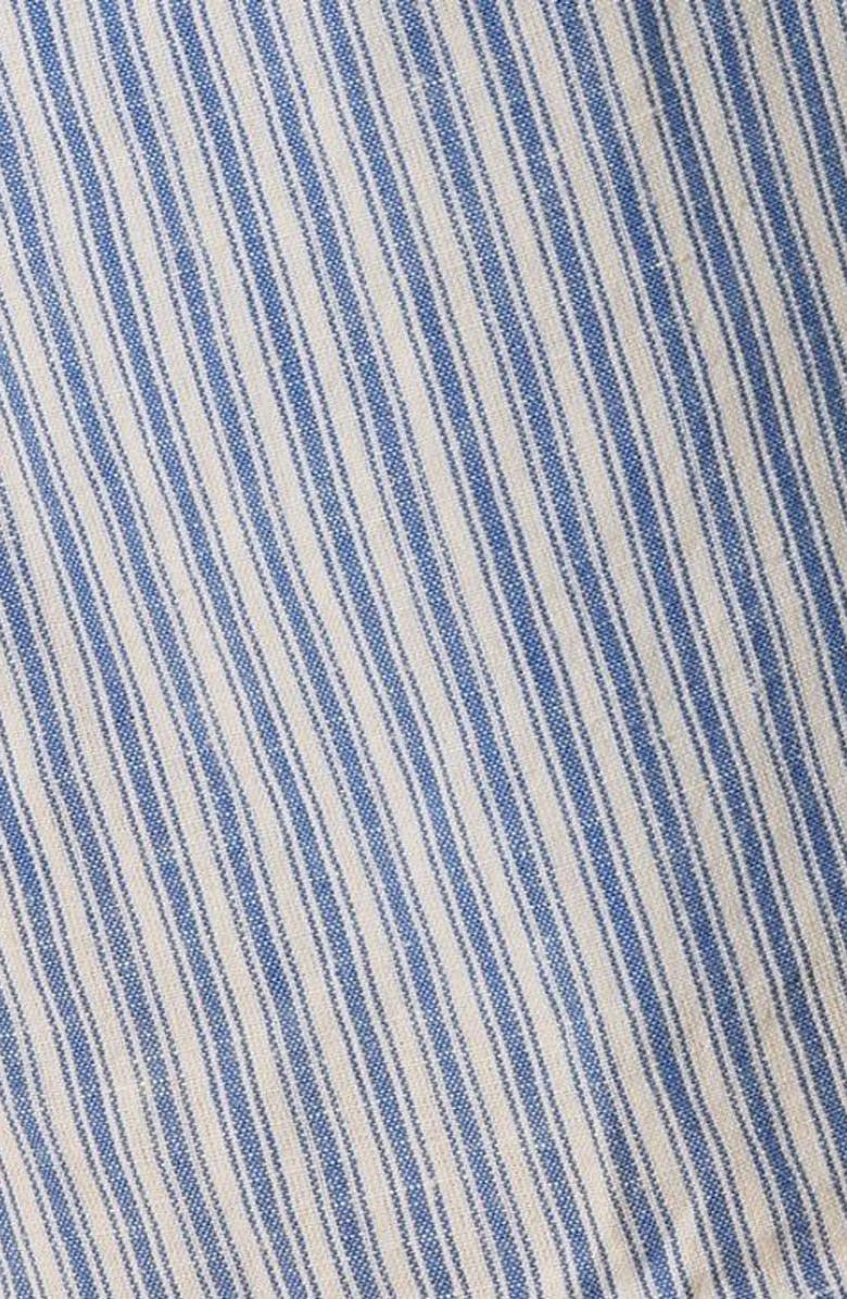 Friends Like These Stripe Cotton & Linen Shorts, Alternate, color, Blue