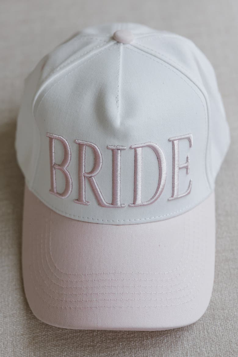 Bride Embroidered Hat, Alternate, color, Pink