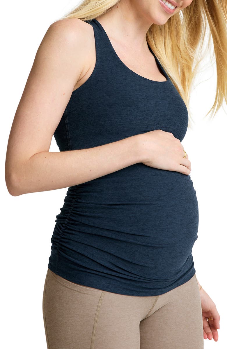 Beyond Yoga Racerback Maternity Camisole, Alternate, color, Nocturnal Navy