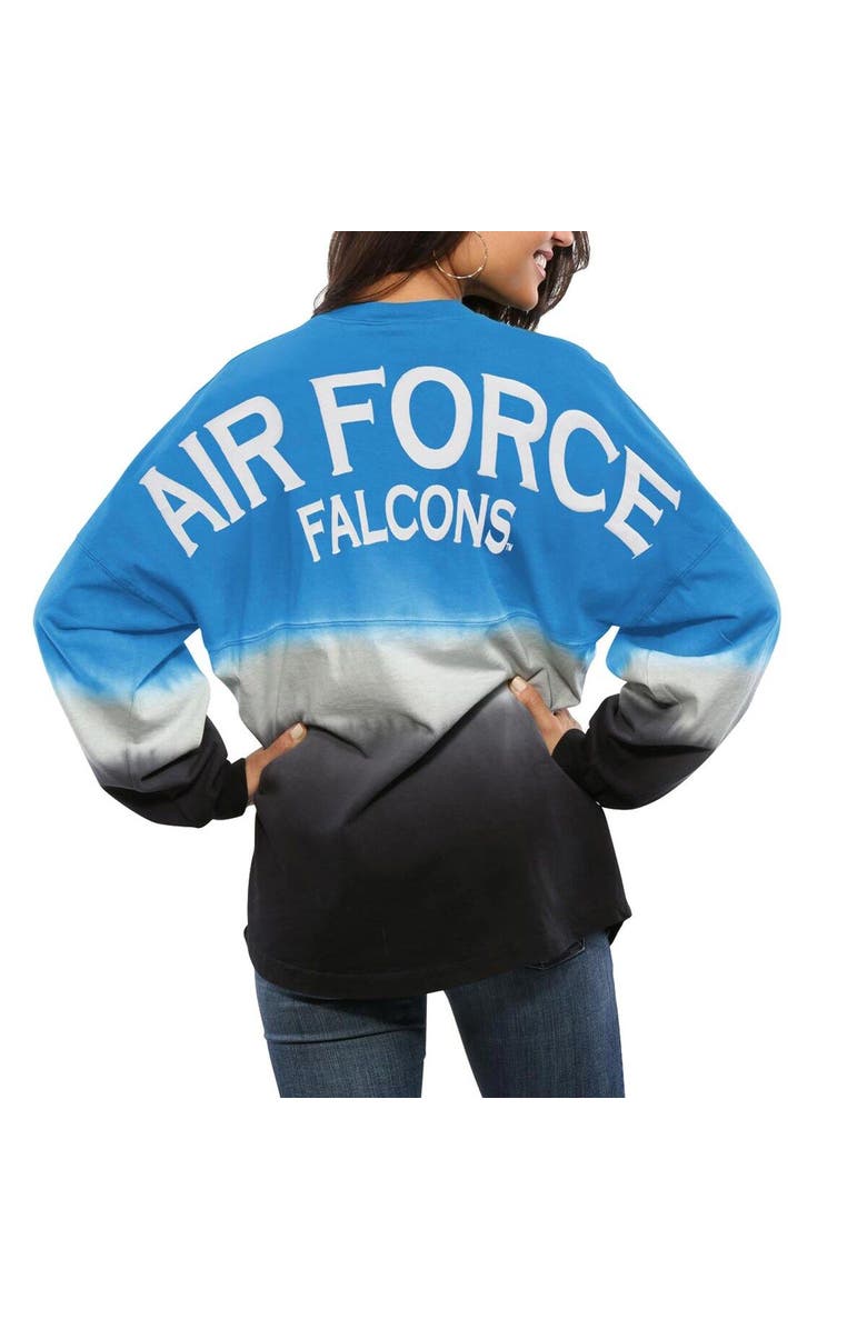 SPIRIT JERSEY Women's Royal Air Force Falcons Ombre Long Sleeve Dip-Dyed Spirit Jersey, Main, color,