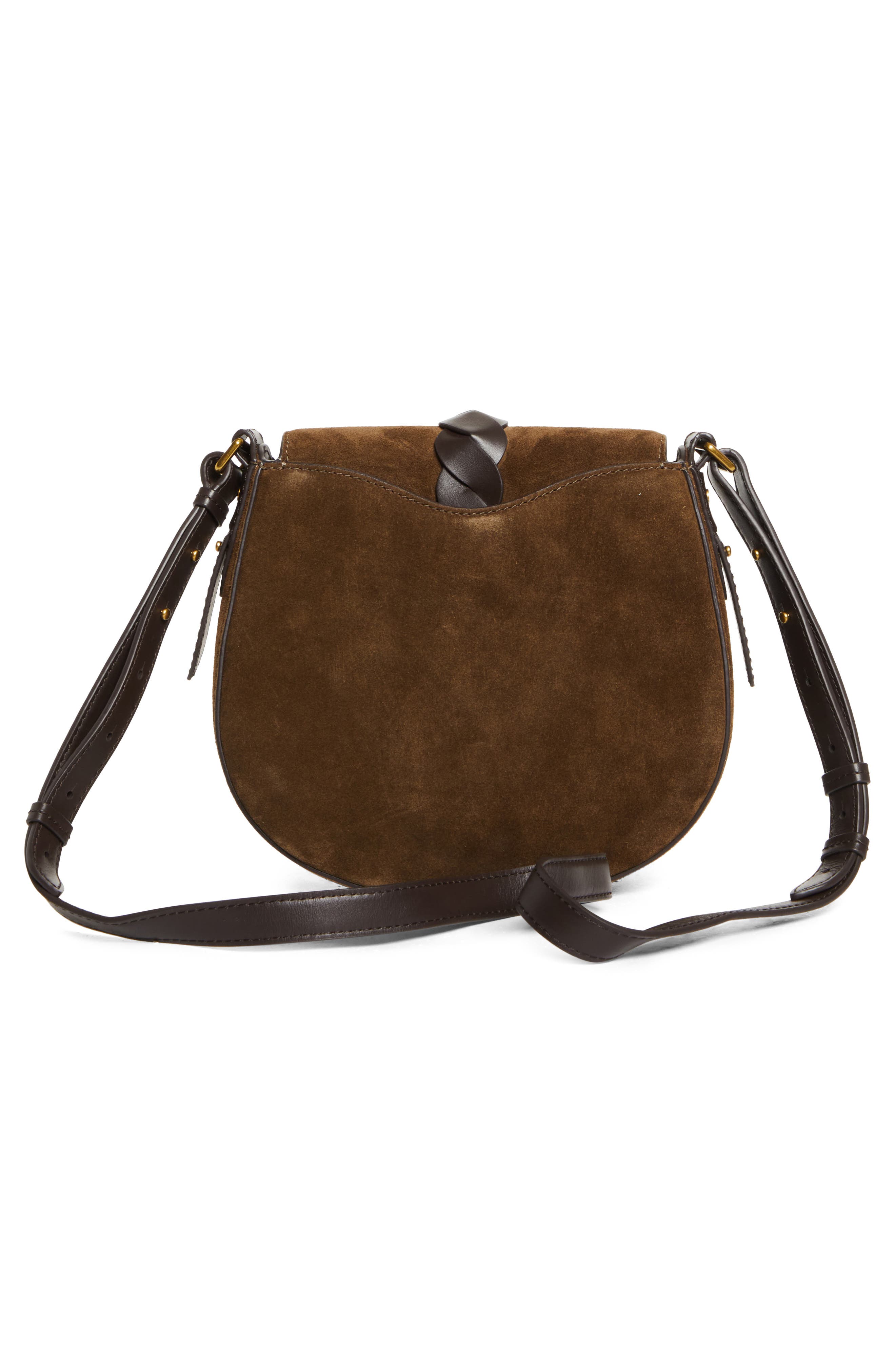Small Altay Suede Shoulder Bag, Alternate, color, BRONZE