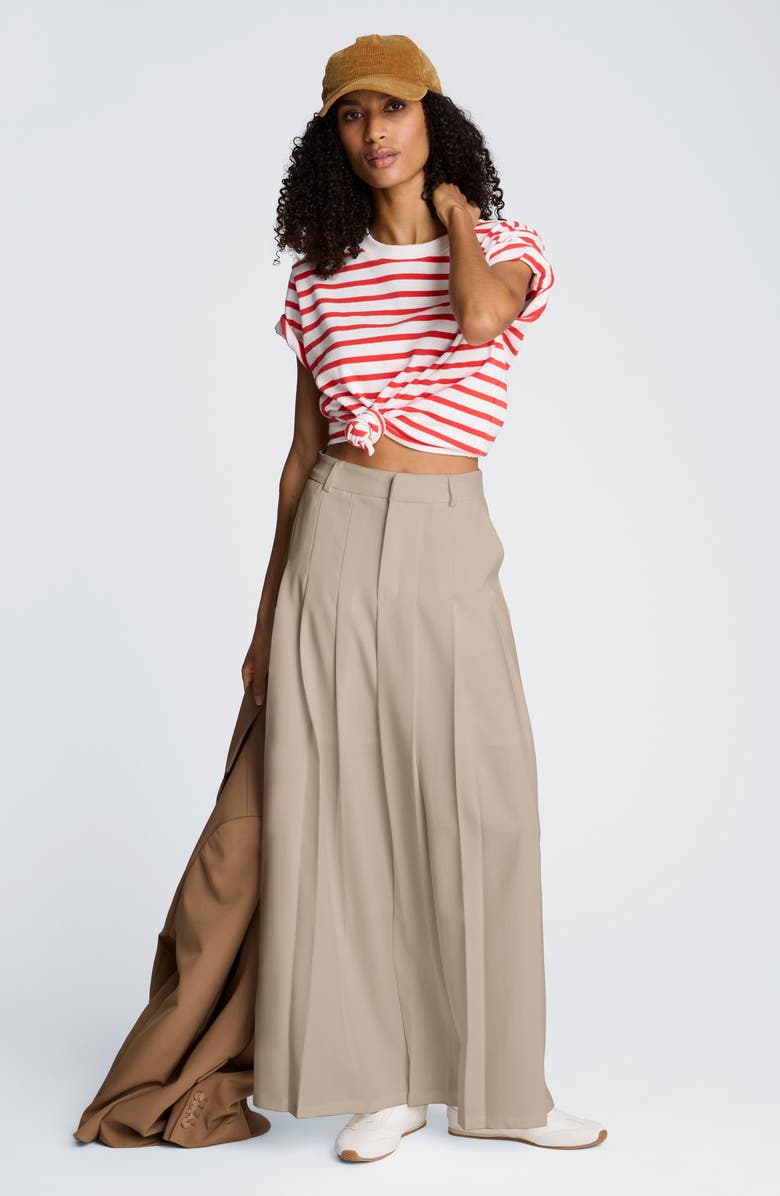Kenneth Cole Pleated Stretch Maxi Skirt, Alternate, color, 