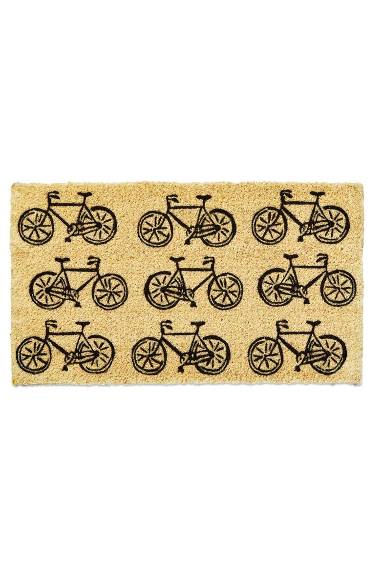 tag Bikes Coir Mat Rectangle Indoor Outdoor Welcome Mat, Main, color, Black