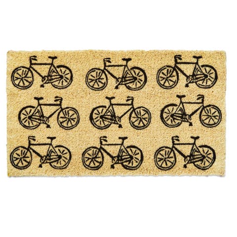Bikes Coir Mat Rectangle Indoor Outdoor Welcome Mat