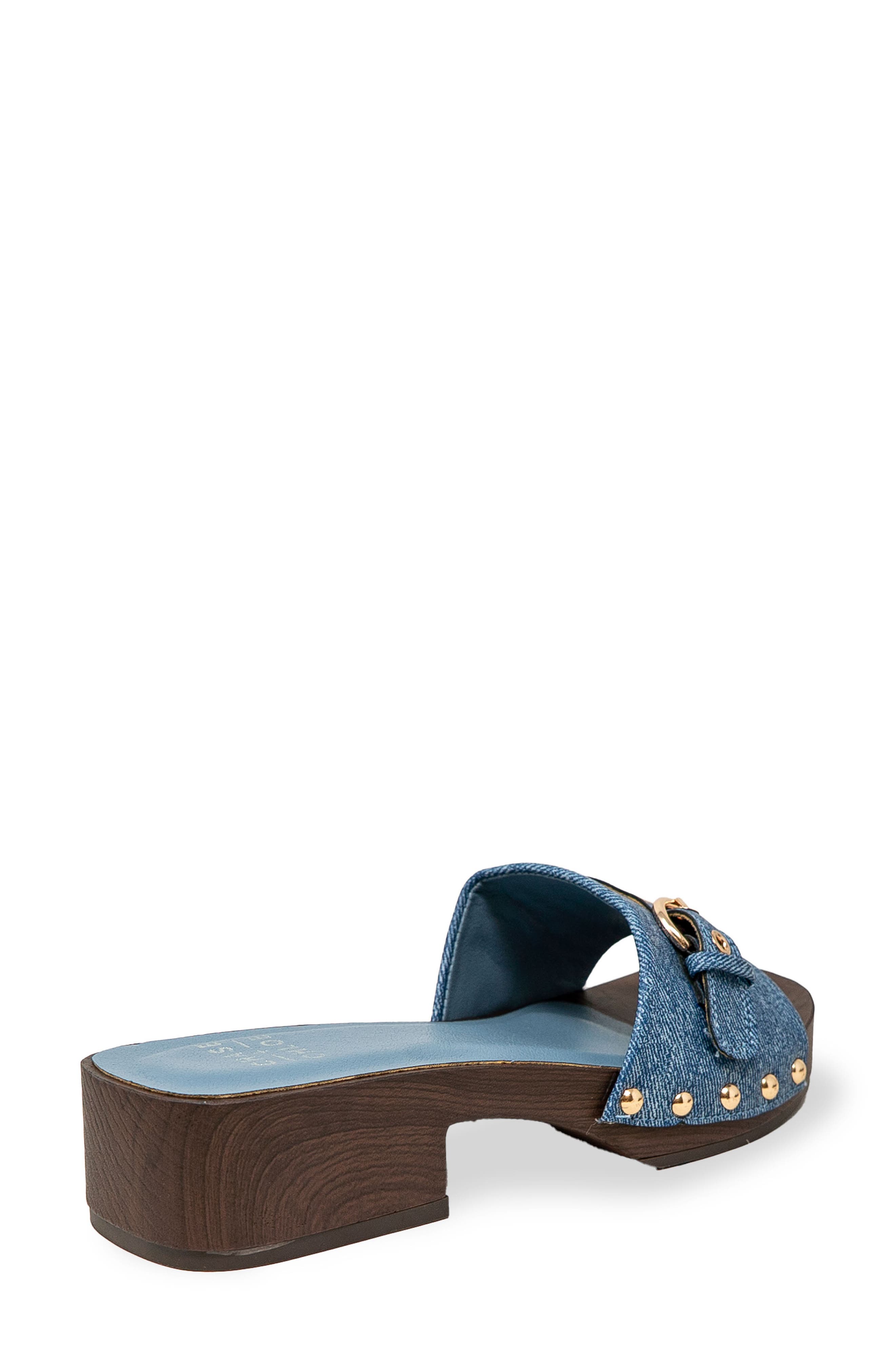 Slide Sandal, Alternate, color, DENIM