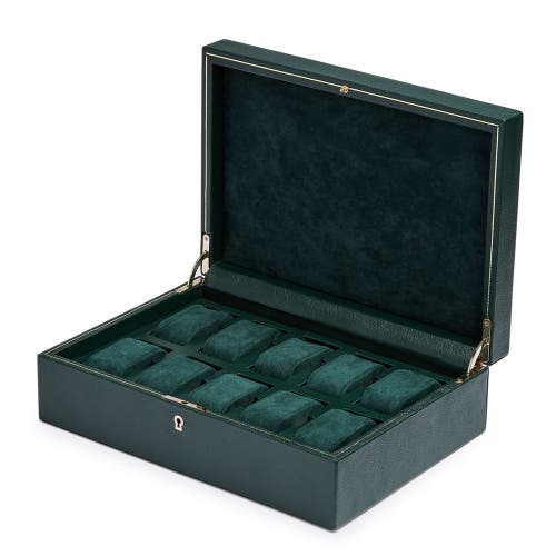 Wolf British Racing 10 Piece Watch Box In Green