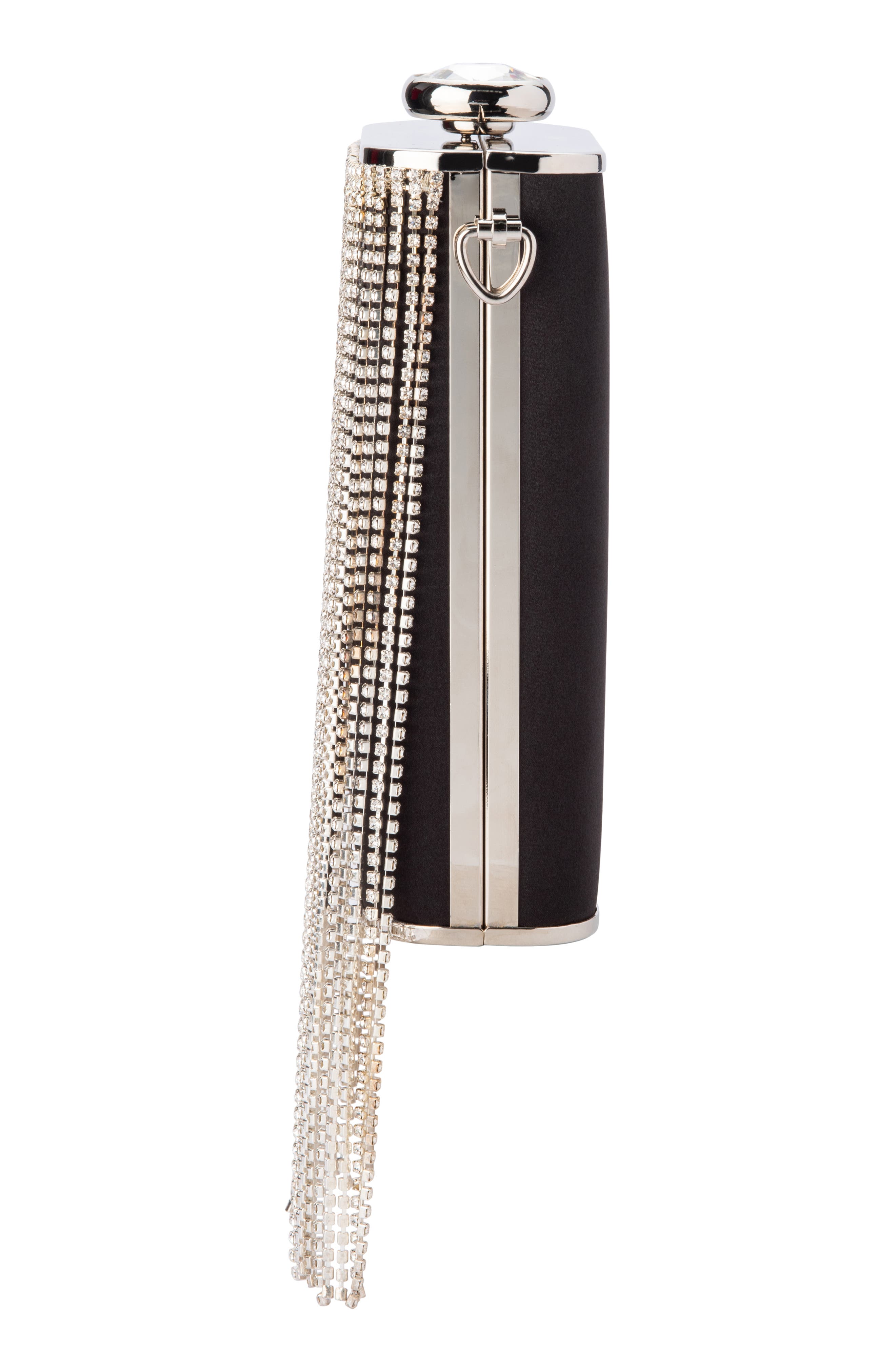 Olga Berg Luiza Crystal Fringe Box Clutch, Alternate, color, 