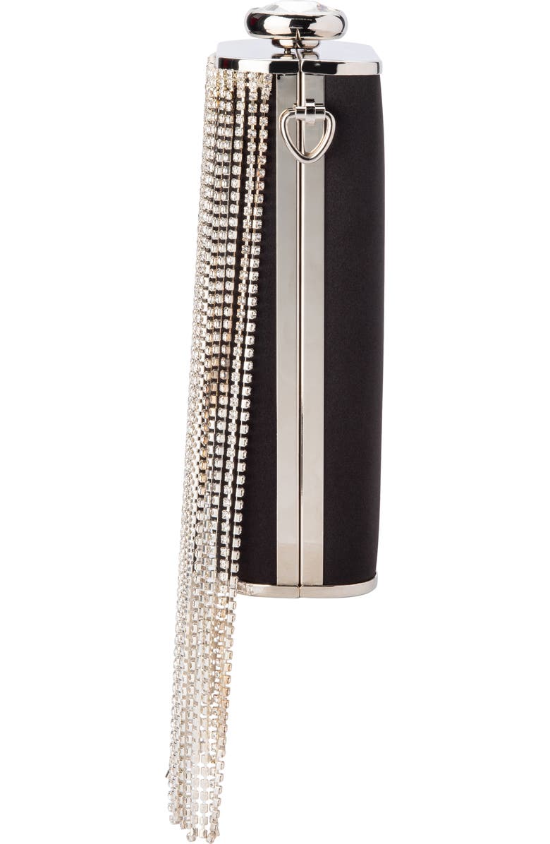 Olga Berg Luiza Crystal Fringe Box Clutch, Alternate, color,