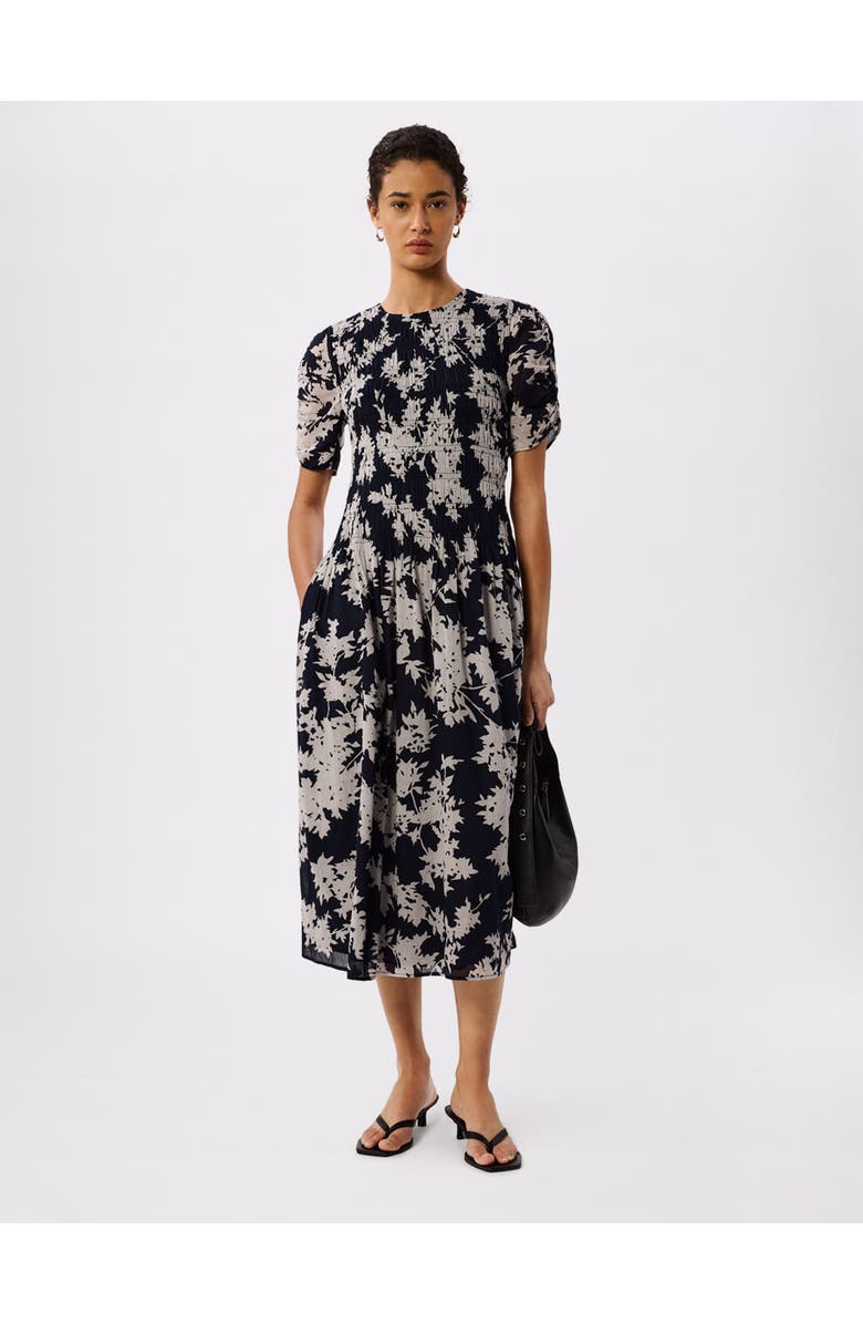Whistles Shadow Floral Avery Dress, Main, color, Navy/Multi