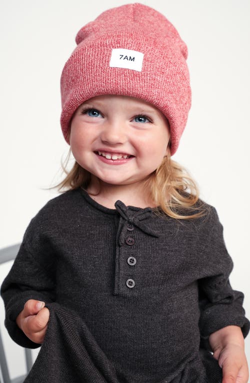7 A.m. Enfant Kids' Heathered Beanie In Red
