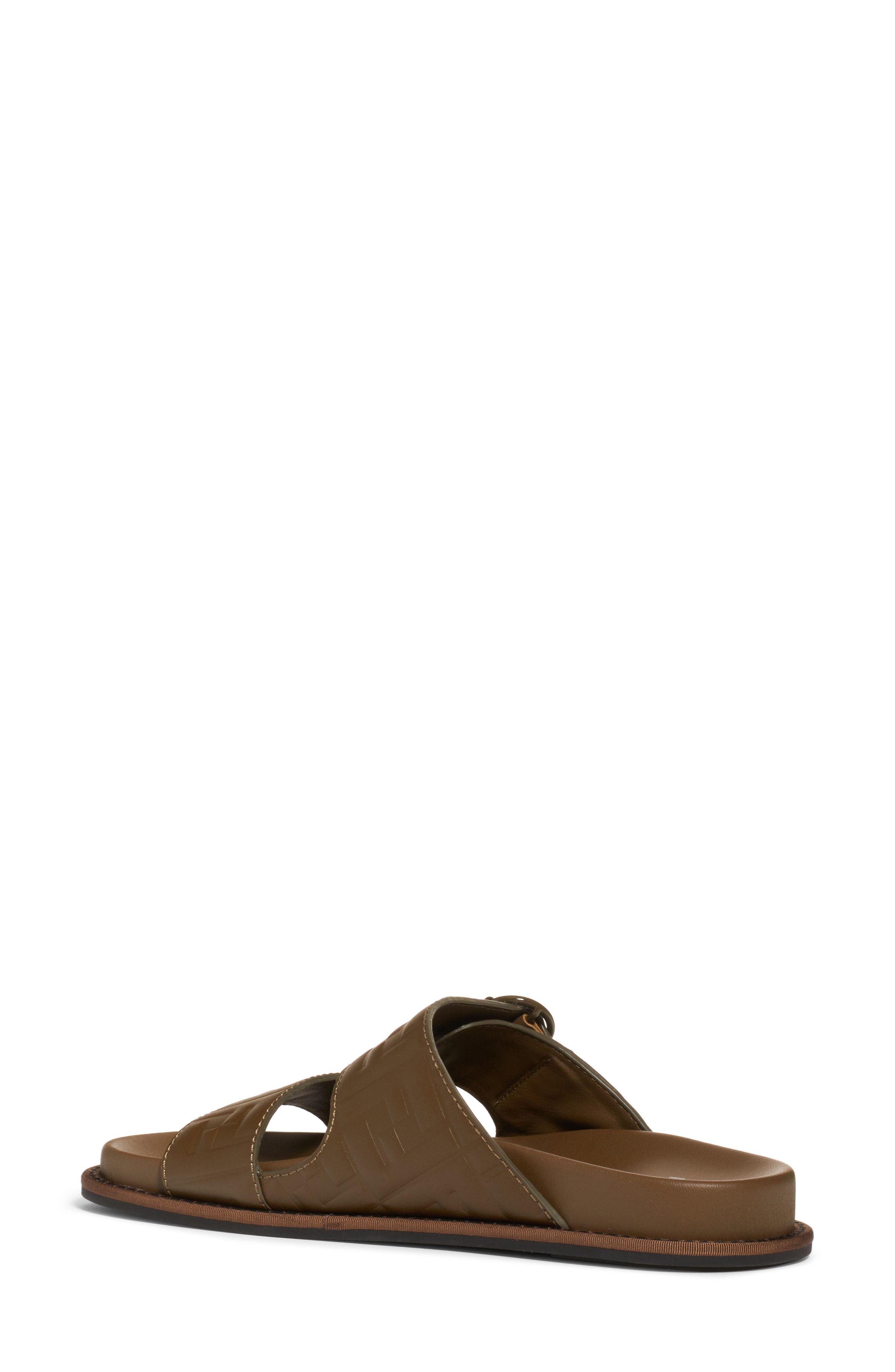 Fendi FF Buckle Slide Sandal, Alternate, color, 