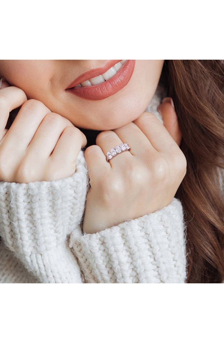 DELMAR Oval Cut Lab Created Moissanite ring, Alternate, color, White