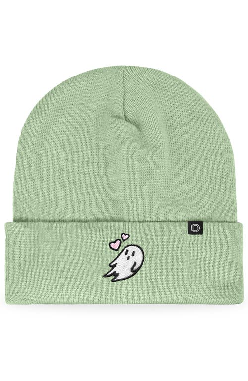 Dalix Heartly Ghost Beanie In Light Green