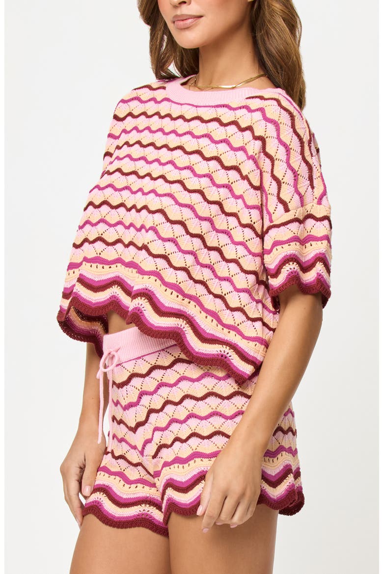 Sun Chaser Stripe Top, Alternate, color, BERRY SPRITZ
