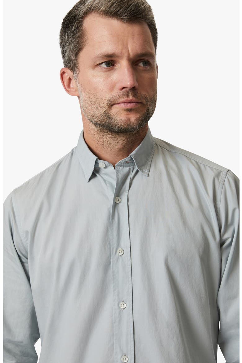 Luxe Twill Button-Up Shirt, Alternate, color, PEARL BLUE