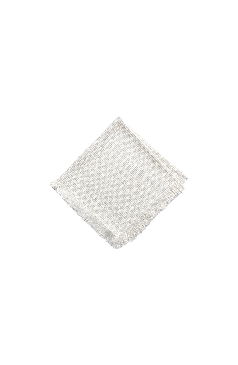 C&F Home Waffle Weave Ivory Napkin Set of 6, Main, color, Off-White