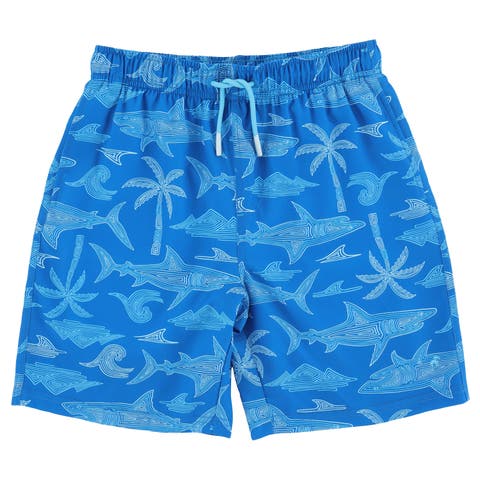 Kid's Island Classic Swim Trunks with Mesh Lining and UPF 50+