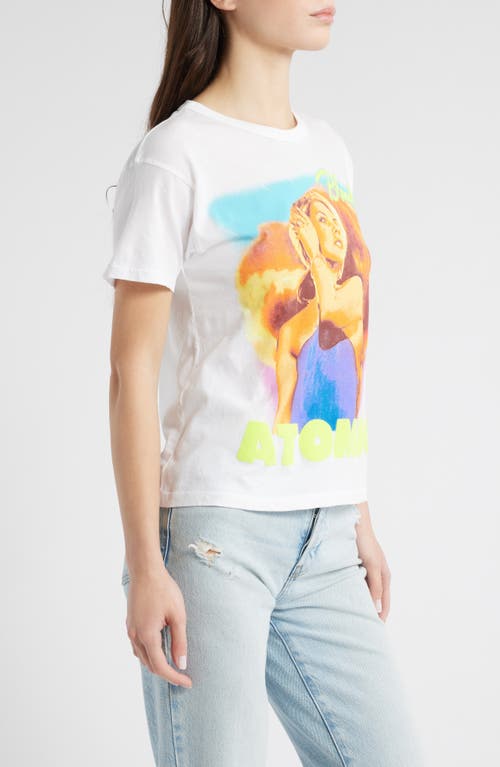 Daydreamer Blondie 'atomic' Graphic T-shirt In White