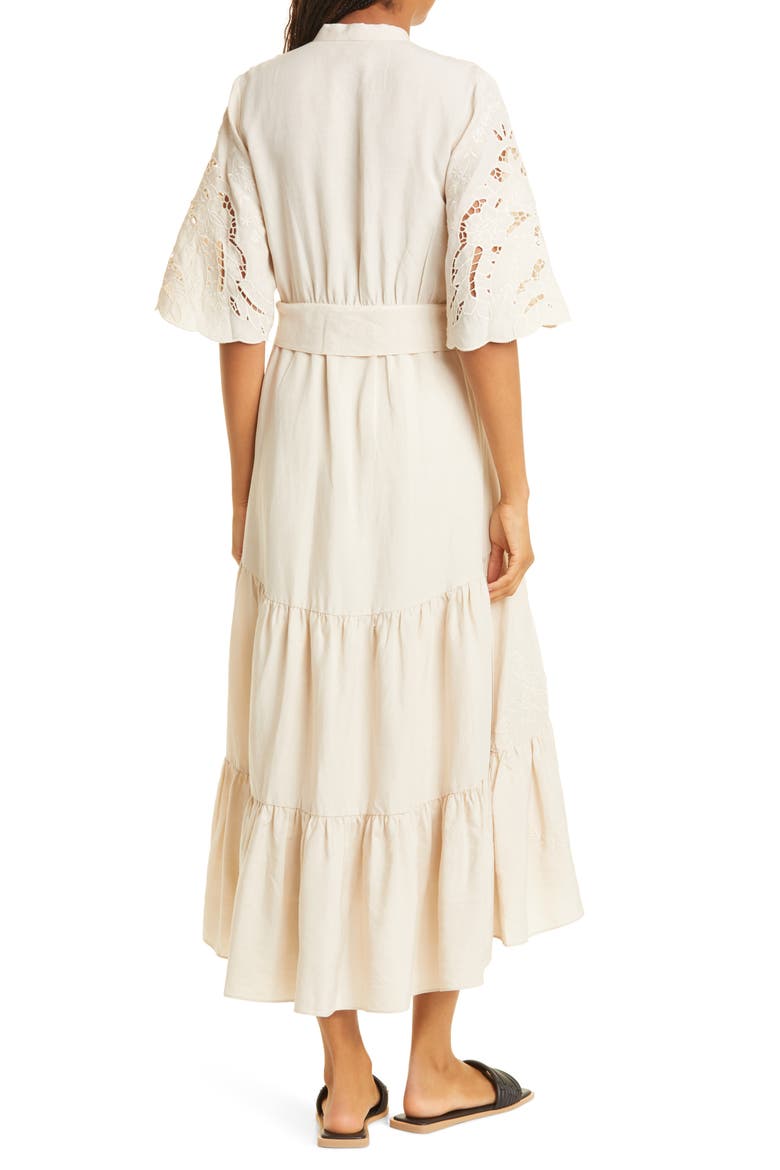 Gabbi Embroidered Dress, Alternate, color, DUNE