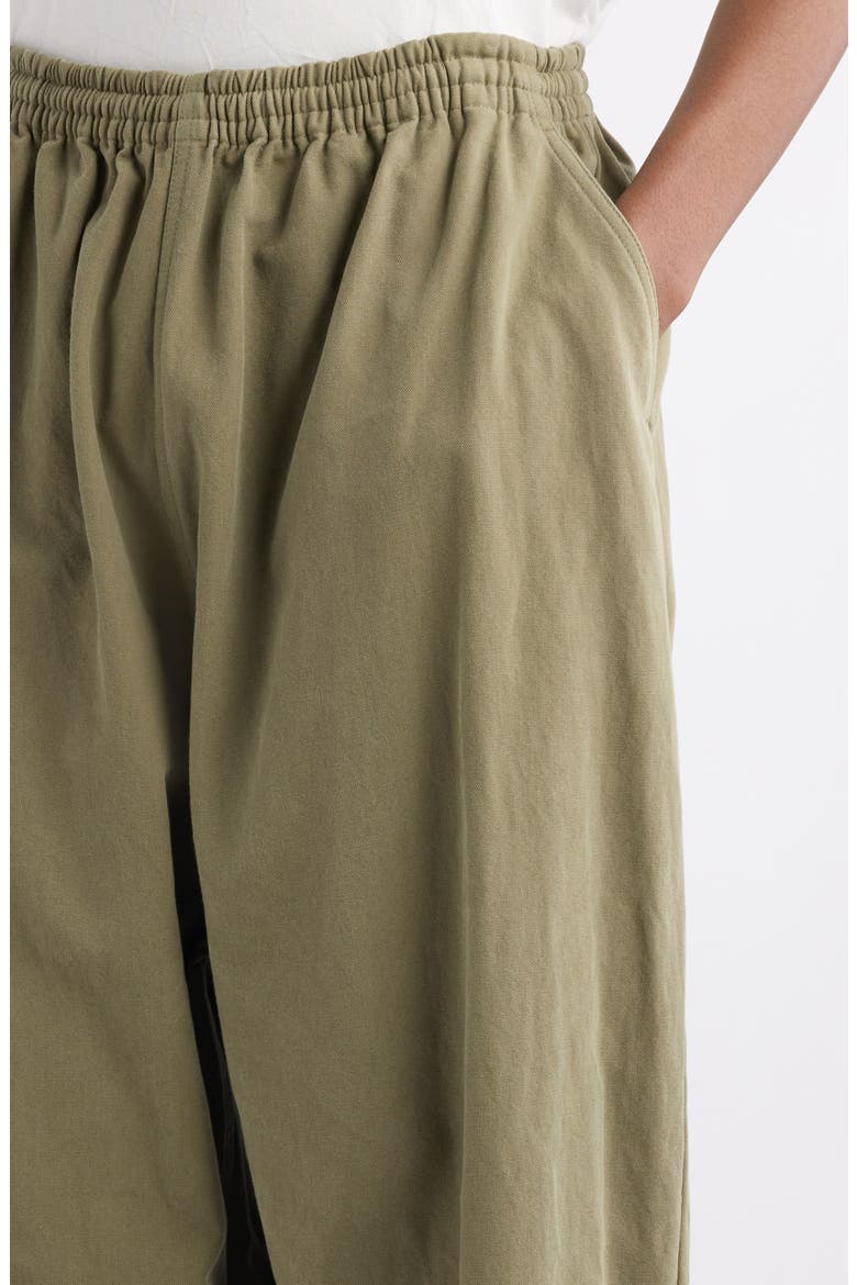 Baggy Cotton Canvas Pants, Alternate, color, LINDEN