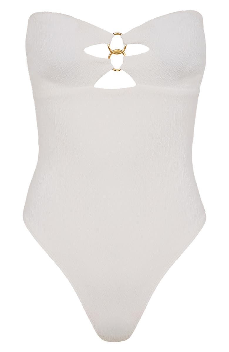 ViX Paula Hermanny Firenze Jolie Strapless One-Piece Swimsuit, Alternate, color, White