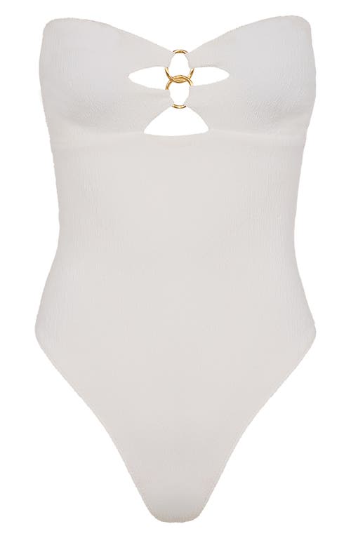 Vix Paula Hermanny Firenze Jolie Strapless One-piece Swimsuit In White