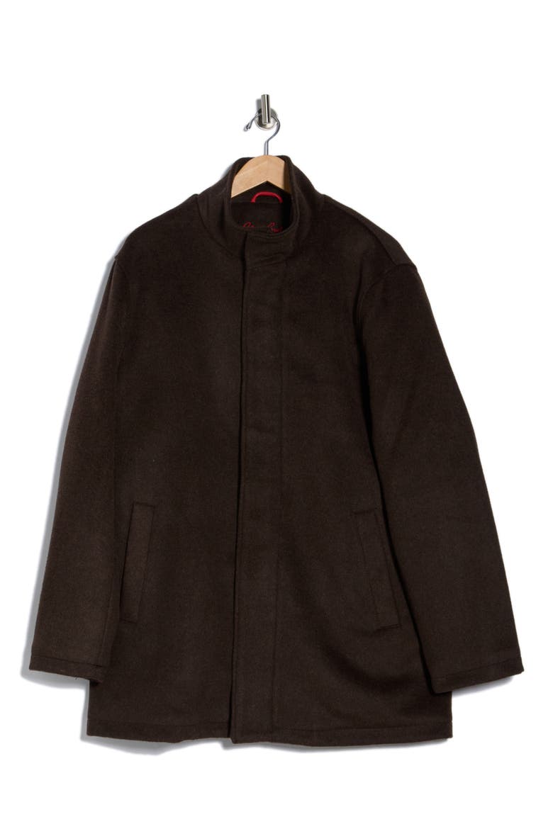 Stand Collar Coat, Alternate, color, BROWN