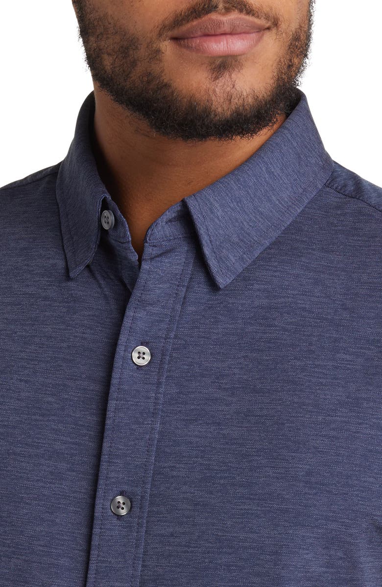 Rhone Commuter Slim Fit Button-Up Shirt, Alternate, color, Denim Blue Oxford