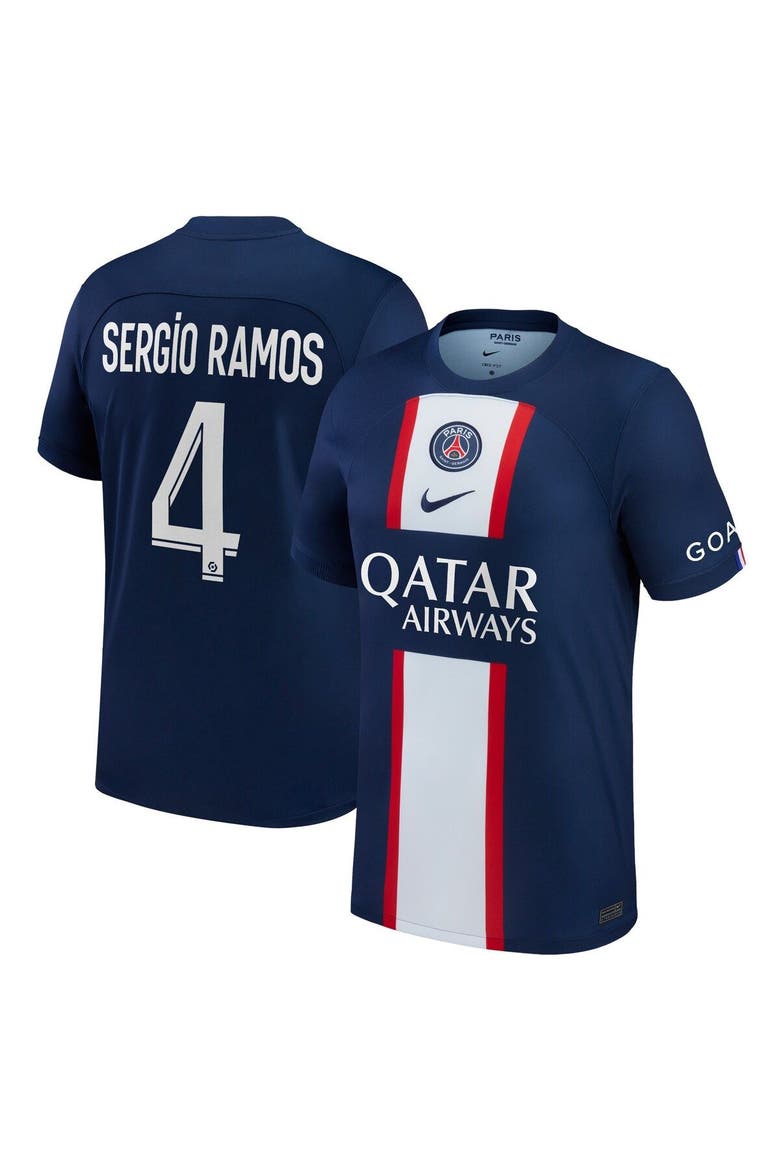 Men's Nike Sergio Ramos Blue Paris Saint-Germain 2022/23 Home Replica Player Jersey, Main, color, Blue