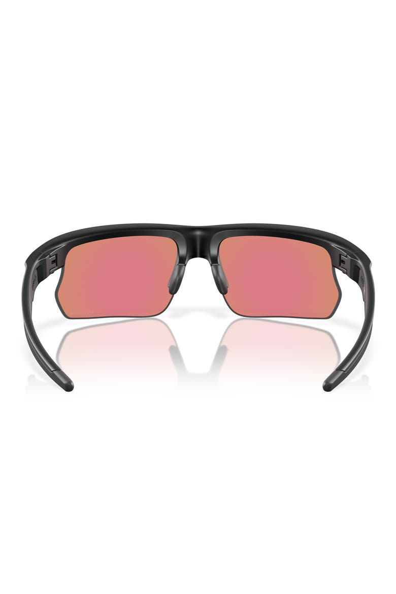 Bisphaera 68mm Prizm™ Gradient Oversize Polarized Rectangular Sunglasses, Alternate, color, BLACK WHITE