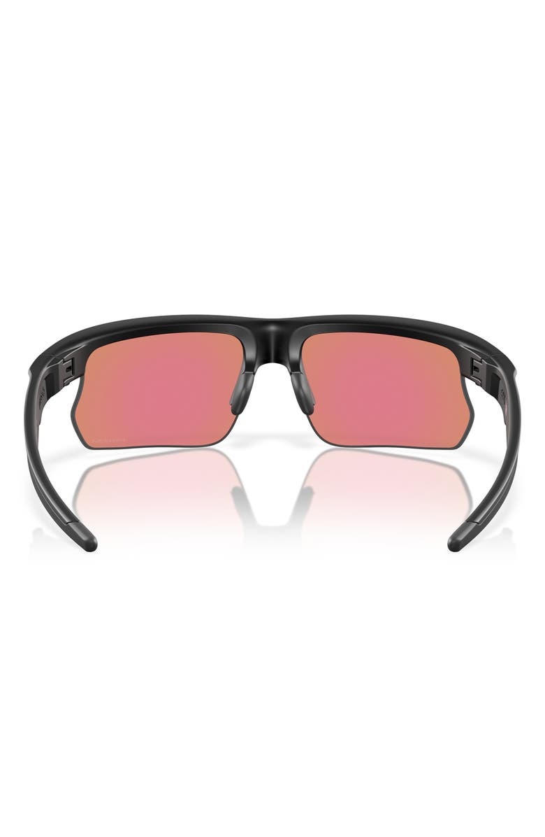 Oakley Bisphaera 68mm Prizm<sup>™</sup> Gradient Oversize Polarized Rectangular Sunglasses, Alternate, color, Black White