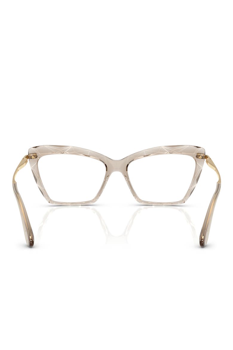 53mm Cat Eye Optical Glasses, Alternate, color, CAMEL