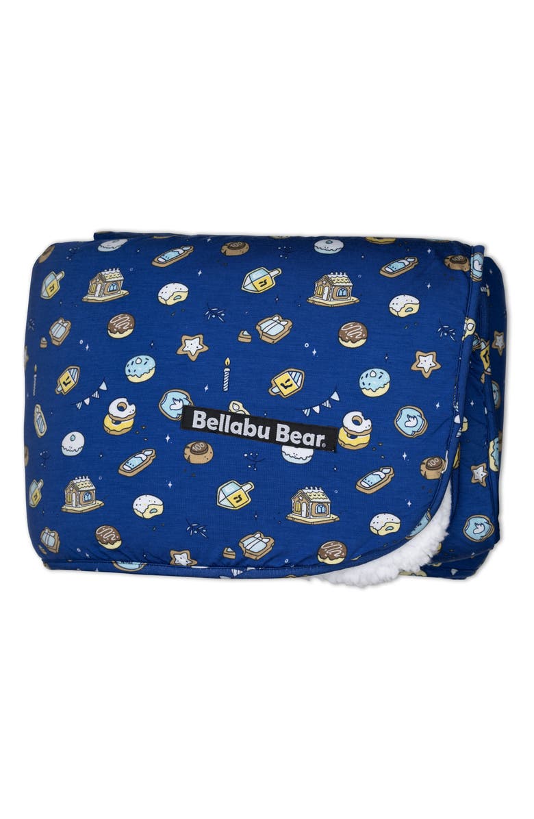 Bellabu Bear Kids' Hanukkah Cookies Print Reversible Blanket, Main, color, 