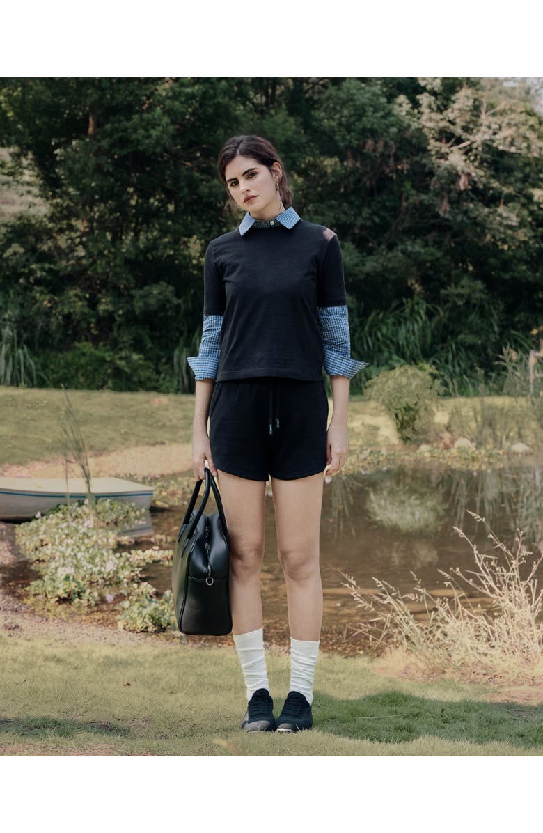 JUANA Hemp Essentials Fleece Shorts, Alternate, color, Black