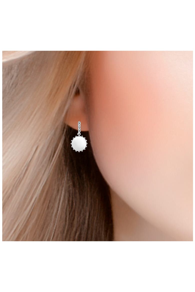 Beaded Medal Drop Earrings, Alternate, color, SILVER