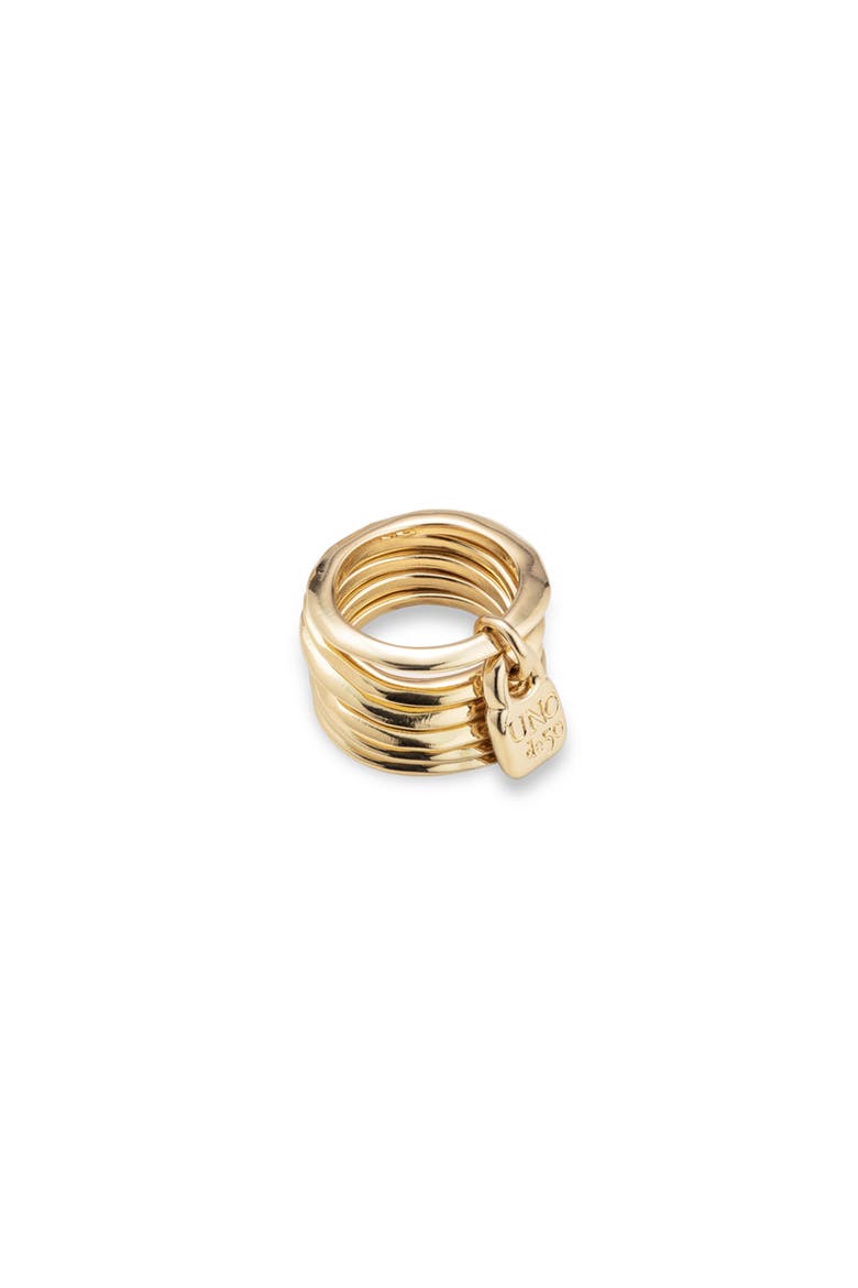 18K Gold-Plated Multi-Ring, Alternate, color, Gold