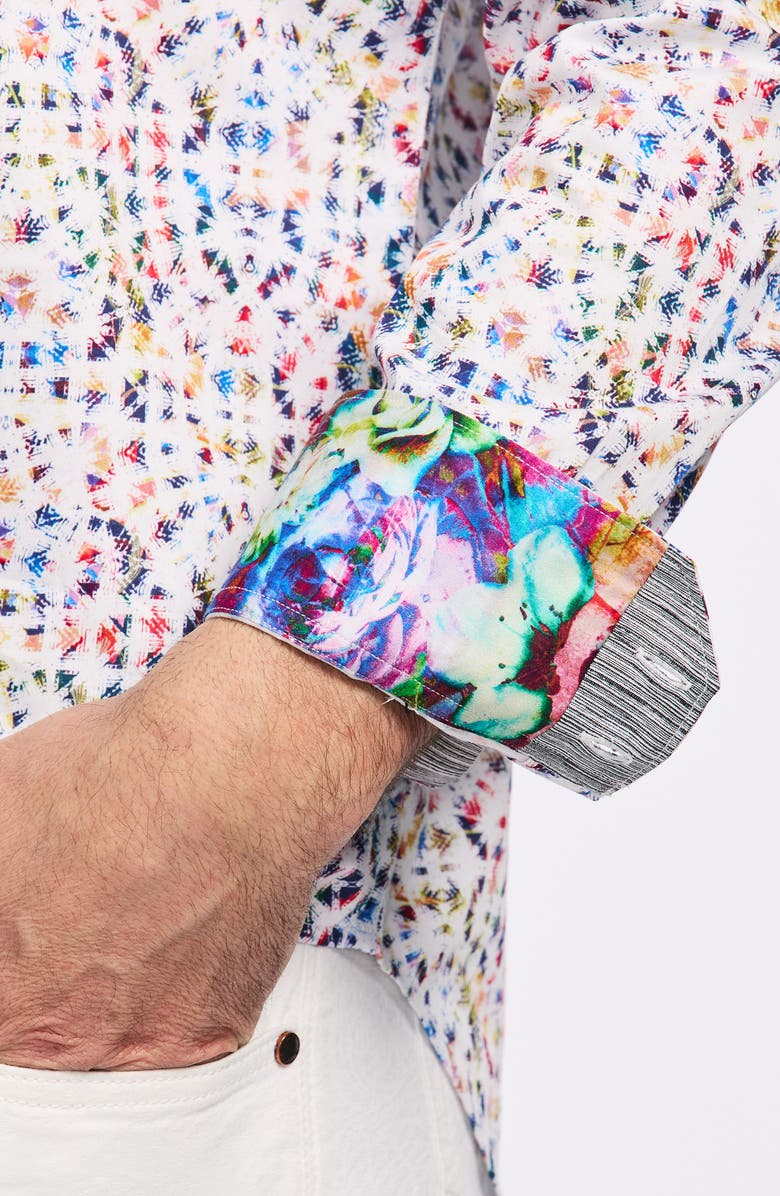 Robert Graham Barlow Cotton Button-Up Shirt, Alternate, color,