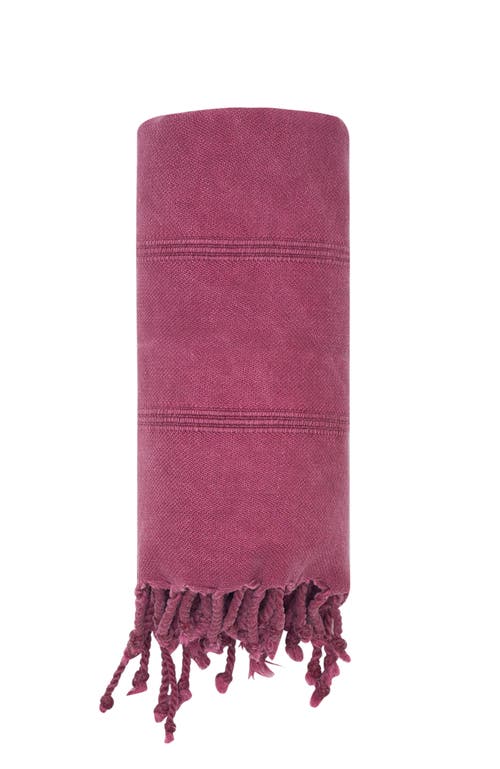 Sunkissed Sand Free Beach Towel - Stonewashed in Marrakesh Wine 