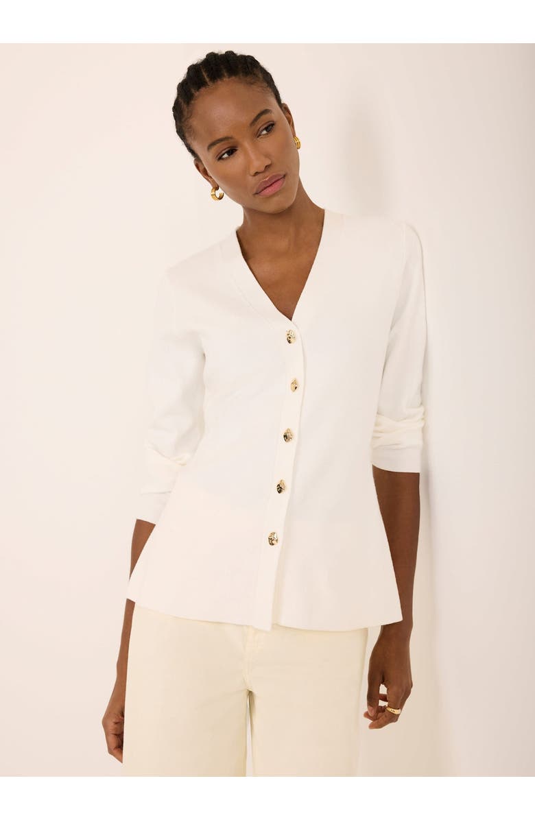 MINT VELVET V Neck Longline Cardigan, Alternate, color, Ivory