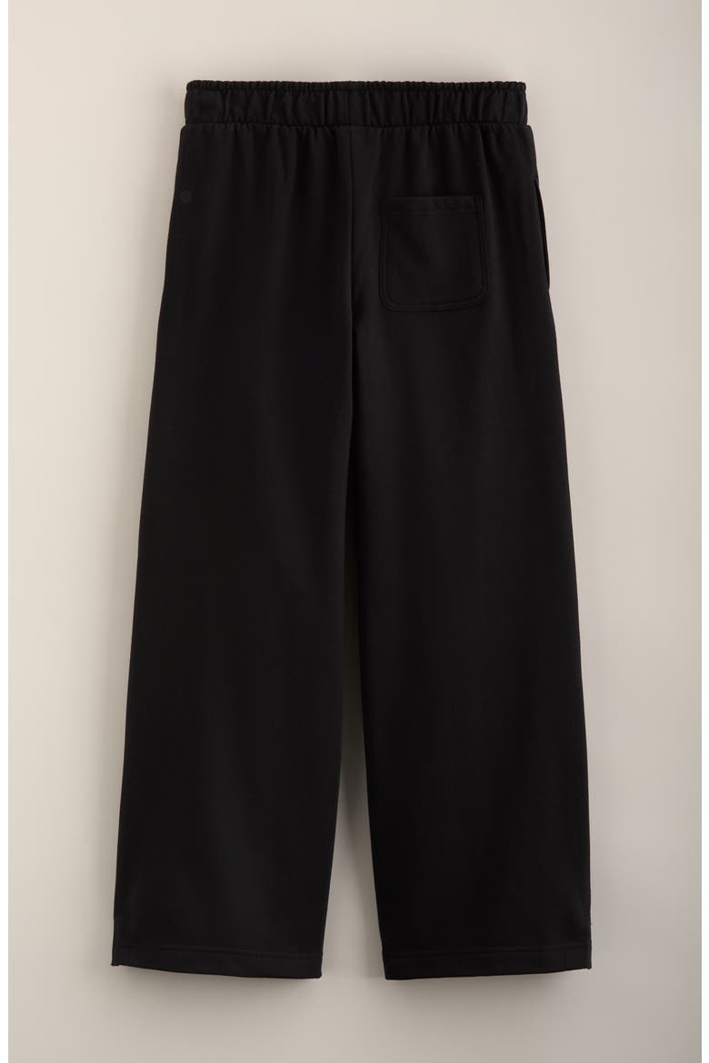 Kids' Cozy Fleece Wide Leg Pants, Alternate, color, BLACK
